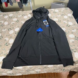 SPYDER Men's Active Hooded Full Zip Jacket Size Large Black Athletic Outdoor Gym